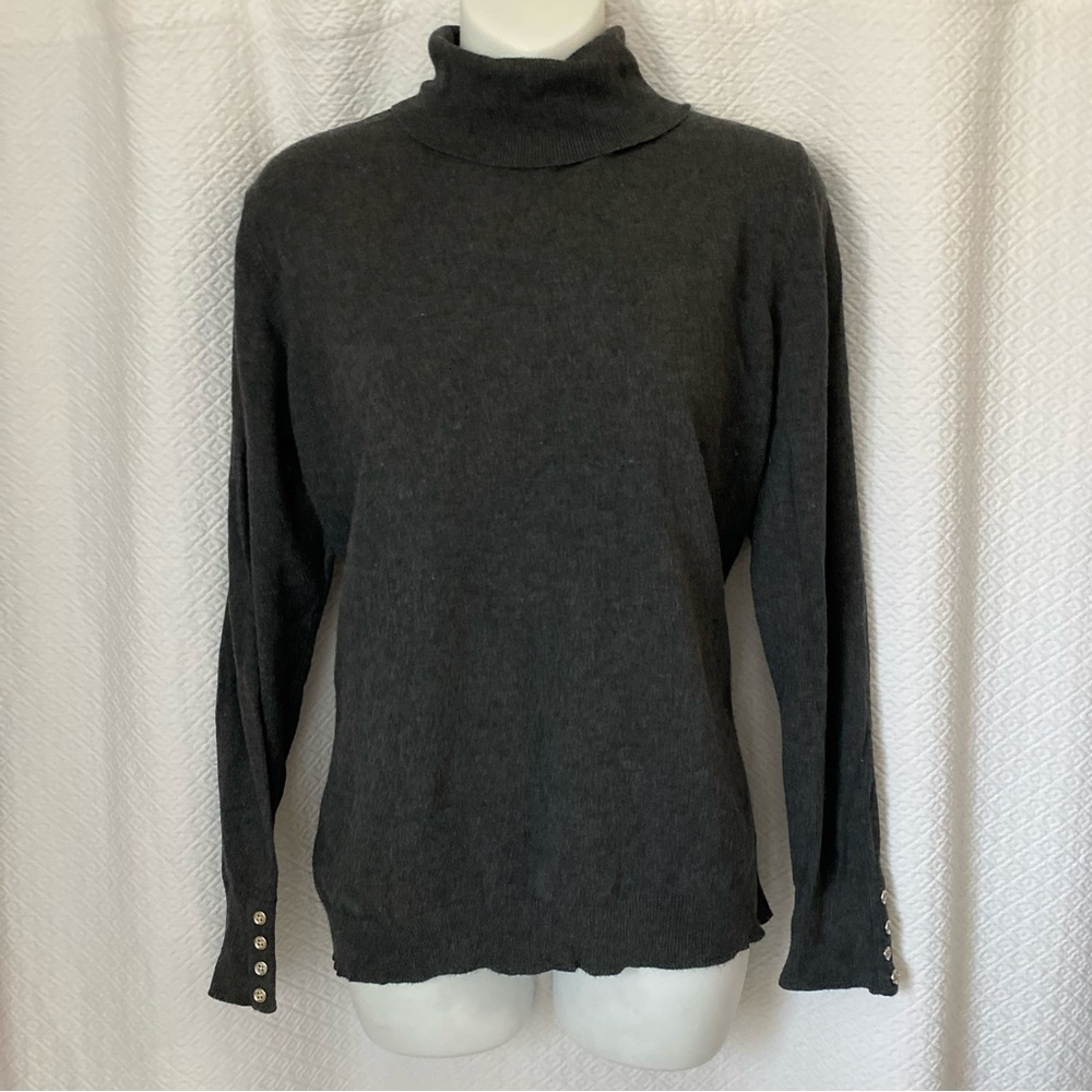 Charter Club Dark Gray turtleneck sweater size M